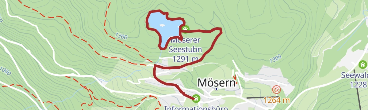 Route map: W27: Winterrundwanderung Möserer See